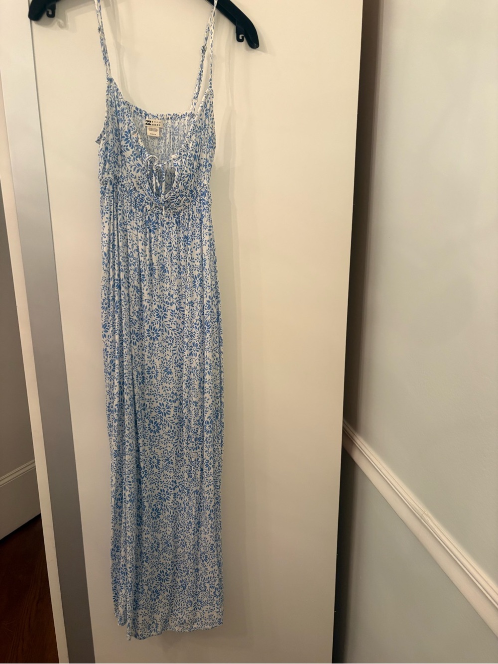 Light Blue Floral Maxi Billabong Dress